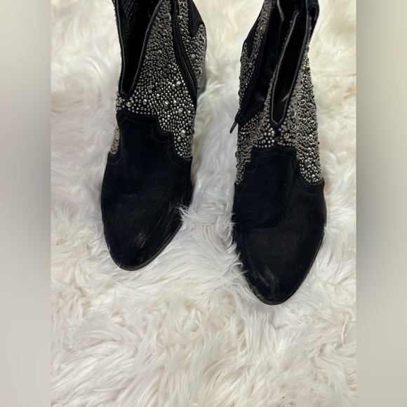 Sugar Comet Jeweled Rhinestone Western Ankle Boots Size 8 - Picture 7 of 8